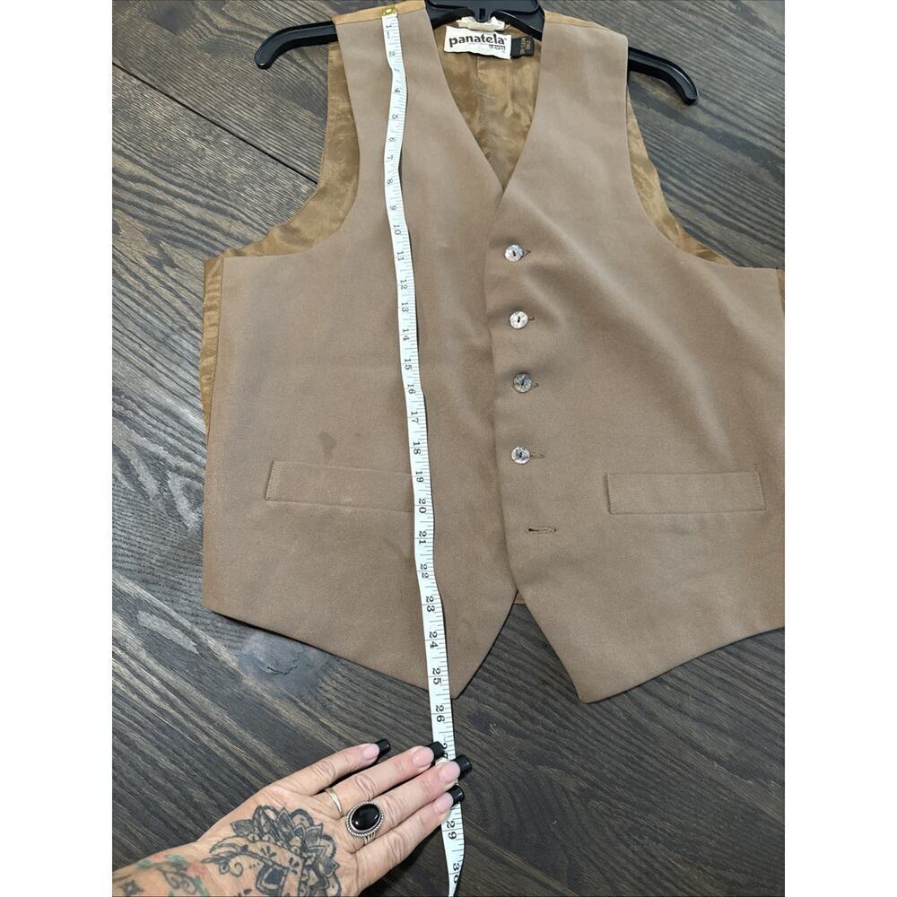 Vintage Panatela Levi's Brown Button Vest One Size Fits Most Steampunk Country - Picture 15 of 16